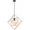 Sollux Lighting CARO medinis geometrinis toršeras, E27, 15 W, natūrali mediena, juodas