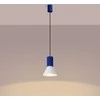 Sollux Lighting Estria Crimson pakabinamas šviestuvas, 14 cm, kūgio formos, plienas, aliuminis, baltas, ultramarino spalvos