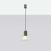Sollux Lighting Estria Crimson pakabinamas šviestuvas, 14 cm, kūgio formos, plieno, aliuminio, smėlio, alyvuogių žalios spalvos