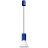 Sollux Lighting Estria Crimson pakabinamas šviestuvas, 14 cm, kūgio formos, plienas, aliuminis, baltas, ultramarino spalvos