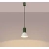 Sollux Lighting Estria Crimson pakabinamas šviestuvas, 14 cm, kūgio formos, plieno, aliuminio, smėlio, alyvuogių žalios spalvos