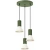 Sollux Lighting „Estria Crimson“ pakabinamas šviestuvas, 3 lemputės, E14, plienas, aliuminis, smėlio spalvos, alyvuogių žalios spalvos