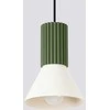 Sollux Lighting Estria Crimson pakabinamas šviestuvas, 14 cm, kūgio formos, plieno, aliuminio, smėlio, alyvuogių žalios spalvos