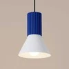 Sollux Lighting Estria Crimson pakabinamas šviestuvas, 14 cm, kūgio formos, plienas, aliuminis, baltas, ultramarino spalvos