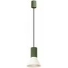 Sollux Lighting Estria Crimson pakabinamas šviestuvas, 14 cm, kūgio formos, plieno, aliuminio, smėlio, alyvuogių žalios spalvos