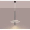 Sollux Lighting FELTRO pakabinamas šviestuvas, veltinio diskai, smėlio spalvos, juodo plieno, 30x30x126 cm