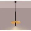 Sollux Lighting FELTRO pakabinamas šviestuvas, veltinio diskai, geltonai juodas, plienas, 30x126 cm, LED, G9
