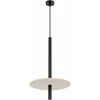 Sollux Lighting FELTRO pakabinamas šviestuvas, veltinio diskai, smėlio spalvos, juodo plieno, 30x30x126 cm