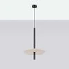 Sollux Lighting FELTRO pakabinamas šviestuvas, veltinio diskai, smėlio spalvos, juodo plieno, 30x30x126 cm