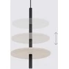 Sollux Lighting FELTRO pakabinamas šviestuvas, veltinio diskai, smėlio spalvos, juodo plieno, 30x30x126 cm