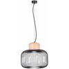 Sollux Lighting GABBIA pramoninis pakabinamas šviestuvas su plienu, mediniu dangčiu, E27 lizdu, 35/55 cm, reguliuojamas