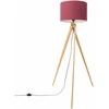 Sollux Lighting Ispaniškos oranžinės spalvos NATT stalinė lempa, bordo spalvos, natūralios medienos, 40 x 25 cm, E27 lizdas