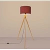 Sollux Lighting Ispaniškos oranžinės spalvos NATT stalinė lempa, bordo spalvos, natūralios medienos, 40 x 25 cm, E27 lizdas