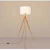 Sollux Lighting Ispaniškos oranžinės spalvos NATT stalinė lempa, 40/25 audinio gaubtas, natūrali mediena, 15 W LED