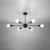 Pakabinamas šviestuvas Sollux Lighting Šviestuvas LANGO 6 juodas