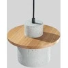 Sollux Lighting MAB pakabinamas šviestuvas, betono spalvos, mediena, 22x125cm, E27, 15W, modernus šviestuvas