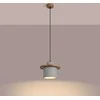 Sollux Lighting MAB pakabinamas šviestuvas, betono spalvos, mediena, 22x125cm, E27, 15W, modernus šviestuvas