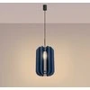 Sollux Lighting MULA modernus pakabinamas šviestuvas, 27 cm, veltinio gaubtas, juodas rėmas, savaime surenkamas