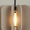 Sollux Lighting MULA modernus pakabinamas ir toršeras, veltinio gaubtas, 45 cm, juodos smėlio spalvos
