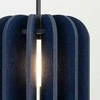 Sollux Lighting MULA modernus pakabinamas šviestuvas, 27 cm, veltinio gaubtas, juodas rėmas, savaime surenkamas
