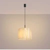 Sollux Lighting NEVIA pakabinamas šviestuvas, smėlio spalvos, marmuras, audinio gaubtas, 40x137 cm, juodo rėmo
