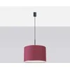 Sollux Lighting NEVIA pakabinamas šviestuvas, bordo spalvos, audinio gaubtas, 40x25 cm, juodo rėmo
