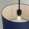 Sollux Lighting NEVIA pakabinamas šviestuvas, tamsiai mėlynas, vandeniui atsparus audinio gaubtas, 40 cm