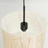Sollux Lighting NEVIA pakabinamas šviestuvas, smėlio spalvos, marmuras, audinio gaubtas, 40x137 cm, juodo rėmo
