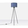 Sollux Lighting NEVIA pakabinamas šviestuvas, tamsiai mėlynas, audinio gaubtas, juodas rėmas, 40 cm