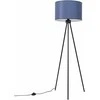Sollux Lighting NEVIA pakabinamas šviestuvas, tamsiai mėlynas, audinio gaubtas, juodas rėmas, 40 cm