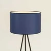 Sollux Lighting NEVIA pakabinamas šviestuvas, tamsiai mėlynas, audinio gaubtas, juodas rėmas, 40 cm