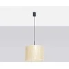 Sollux Lighting NEVIA pakabinamas šviestuvas, smėlio spalvos, marmuras, audinio gaubtas, 40x137 cm, juodo rėmo
