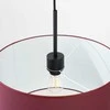 Sollux Lighting NEVIA pakabinamas šviestuvas, bordo spalvos, audinio gaubtas, 40x25 cm, juodo rėmo