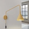 Sollux Lighting NOX sieninis šviestuvas, matinis aukso ir juodo plieno, E14, 10 W, LED, modernus dizainas