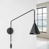 Sollux Lighting NOX sieninis šviestuvas, juodas plienas, E14 LED, 10 W, modernus geometrinis gaubtas