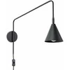 Sollux Lighting NOX sieninis šviestuvas, juodas plienas, E14 LED, 10 W, modernus geometrinis gaubtas