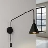 Sollux Lighting NOX sieninis šviestuvas, juodas plienas, E14 LED, 10 W, modernus geometrinis gaubtas