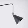 Sollux Lighting NOX sieninis šviestuvas, juodas plienas, E14 LED, 10 W, modernus geometrinis gaubtas