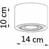 Lubinis šviestuvas Sollux Lighting Plafond BASIC 1 natūrali mediena