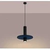 Sollux Lighting Pelta pakabinamas šviestuvas, vandenyno žalias, veltinio plieno, reguliuojamo aukščio, tamsiai mėlynas