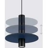 Sollux Lighting Pelta pakabinamas šviestuvas, vandenyno žalias, veltinio plieno, reguliuojamo aukščio, tamsiai mėlynas