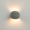 Sollux Lighting Persų indigo gaublinis betoninis sieninis šviestuvas, modernus apvalus, 2x8W LED, IP20, pilkas