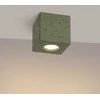 Sollux Lighting Persų indigo kvadratinis betoninis sieninis šviestuvas, alyvuogių žalios spalvos, pramoninis, kvadratinis, GU10