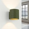 Sollux Lighting Persų „Indigo Orbis“ betoninis sieninis šviestuvas, alyvuogių žalios spalvos, pramoninis, 8 W, G9