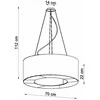 Pakabinamas šviestuvas Sollux Lighting Sietynas SOLLUX SATURNO 70 juodas