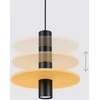 Sollux Lighting Vandenyno žalios spalvos „Pelta“ pakabinamas šviestuvas, veltinis, plienas, geltona, juoda, 30 x 126 cm, GU10