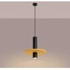 Sollux Lighting Vandenyno žalios spalvos „Pelta“ pakabinamas šviestuvas, veltinis, plienas, geltona, juoda, 30 x 126 cm, GU10