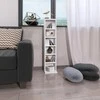 Target Home CD/DVD stovas, 92 cm, reguliuojamo aukščio lentynos, baltas