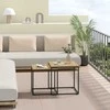 Valora Leobert Kvadratiniai kavos staliukai, 2 vnt. – meistro stiliaus / juodos kojos