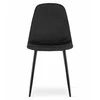 VALORA COMO kėdė - ergonomiškos juodo aksomo valgomojo kėdės x 4